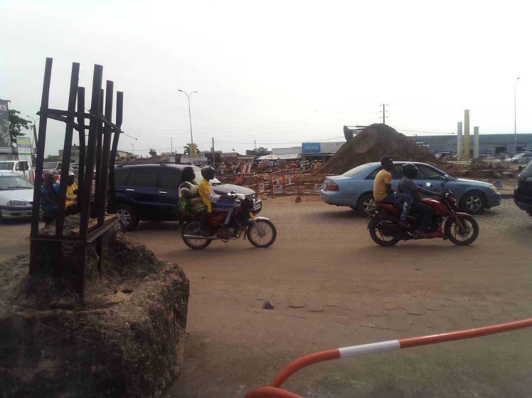 Circulation à Cotonou : Le carrefour de Vèdoko fermé