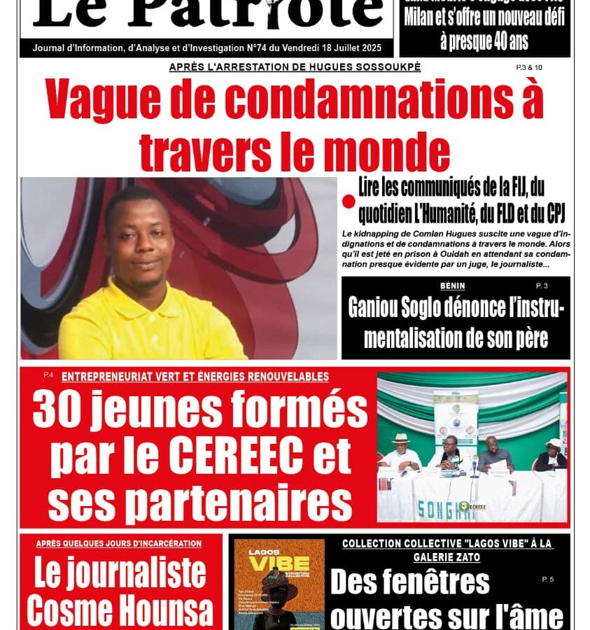 La UNE du 18 juillet 2025
