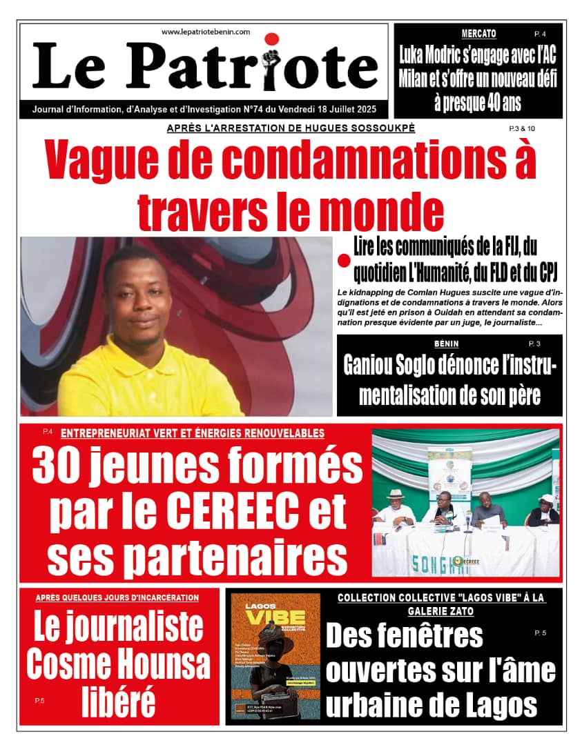 La UNE du 18 juillet 2025