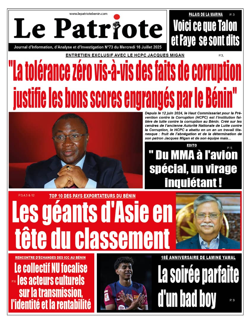 La UNE du 16 juillet 2025