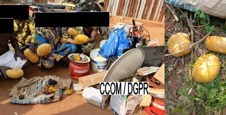 Bénin : Un ghetto démantelé, des trafiquants de drogue et des objets volés saisis à Pahou