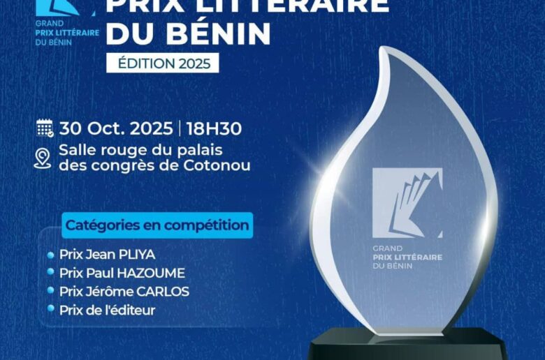 Grand prix littéraire du Bénin 2025 : L’évènement prévu pour le 30 octobre prochain