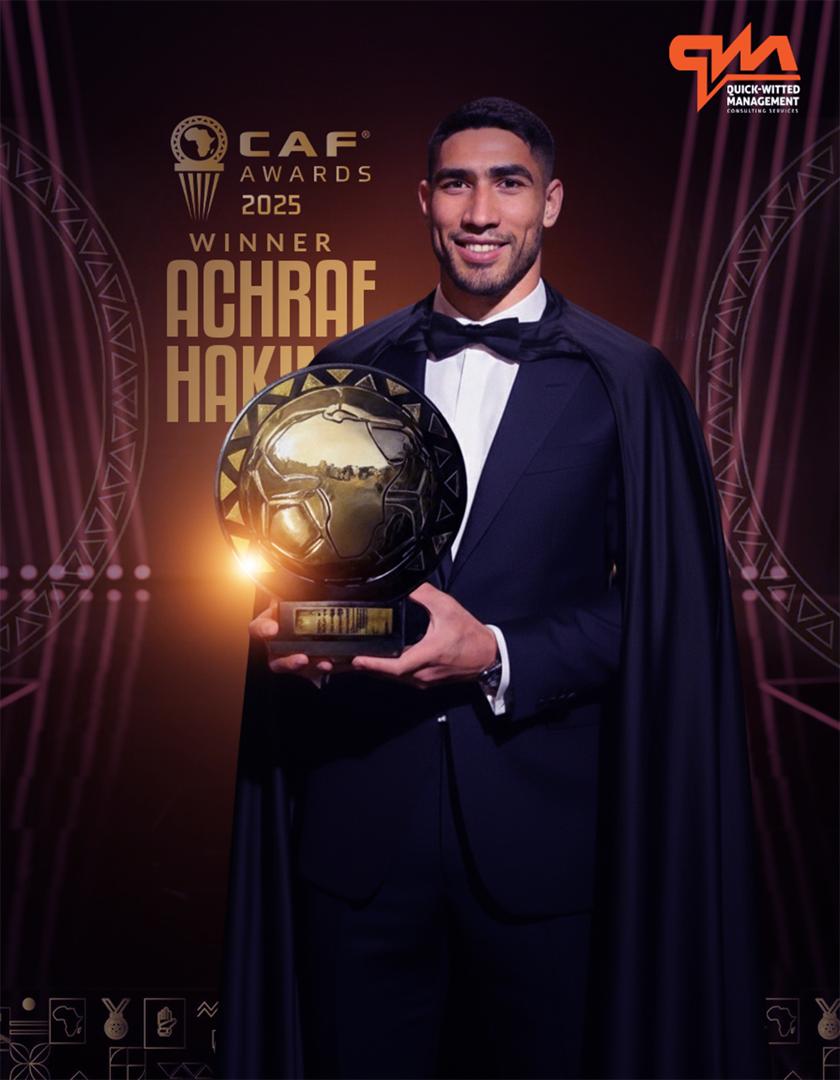 CAF Awards 2025 : Achraf Hakimi sacré meilleur joueur africain de l'année