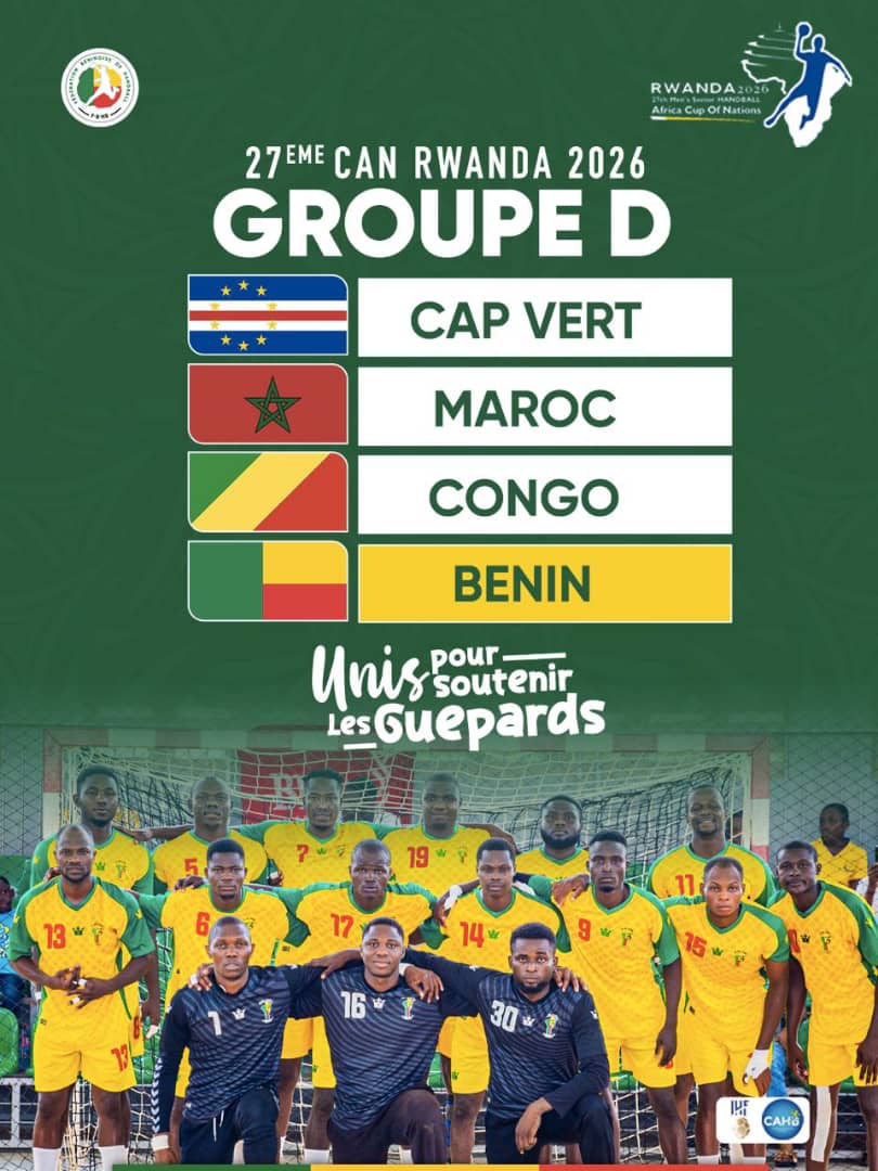 CAN Handball 2026 : Le Bénin logé dans le groupe D