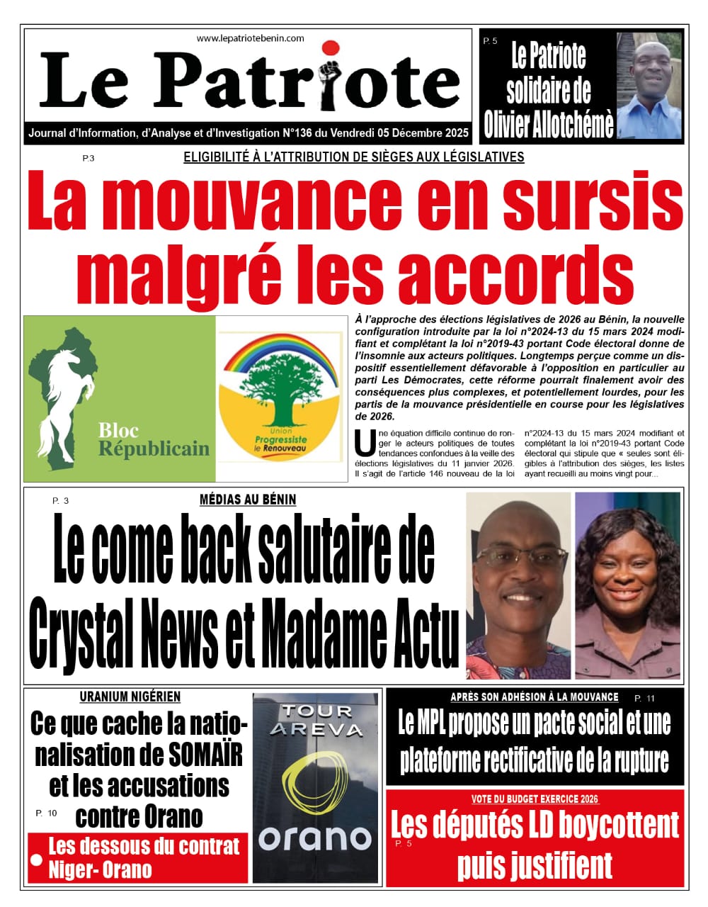 LA UNE