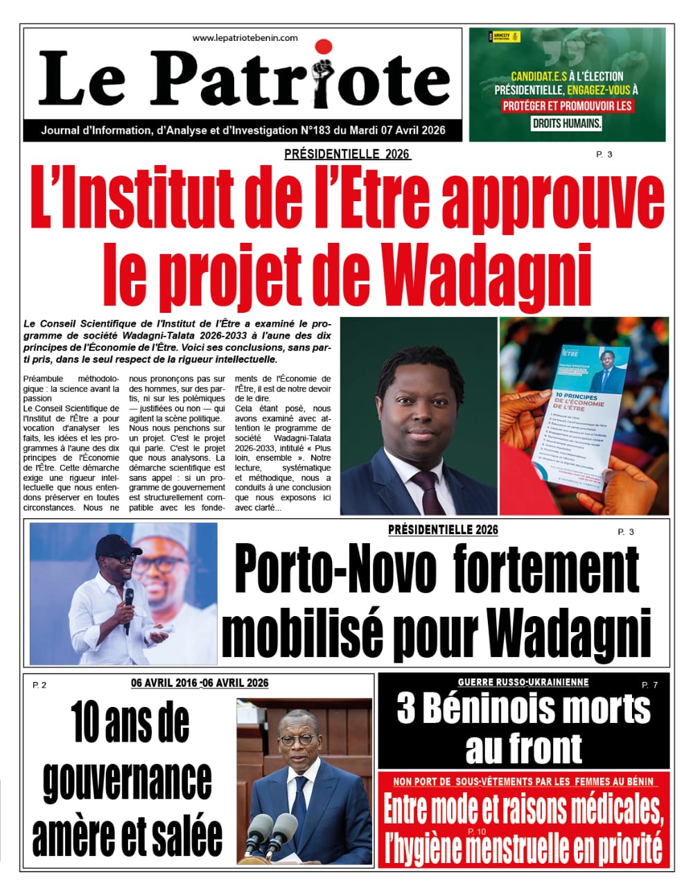 LA UNE