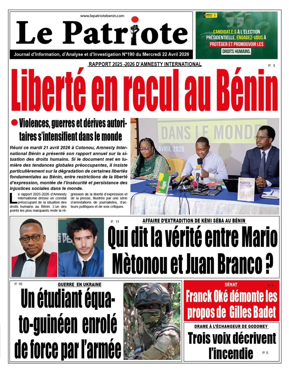 LA UNE