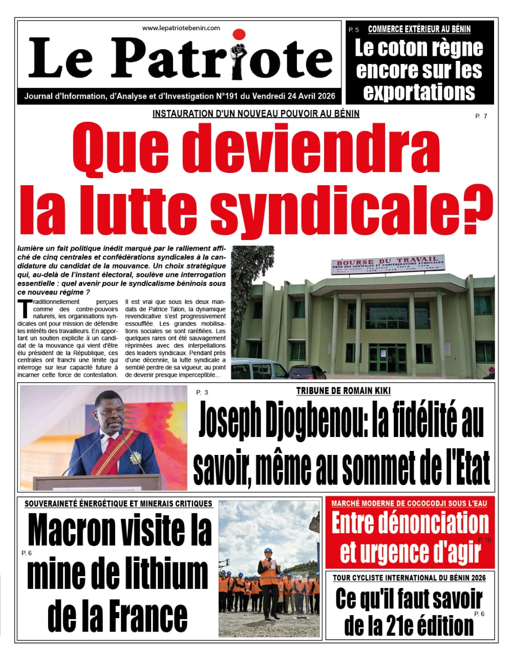 LA UNE