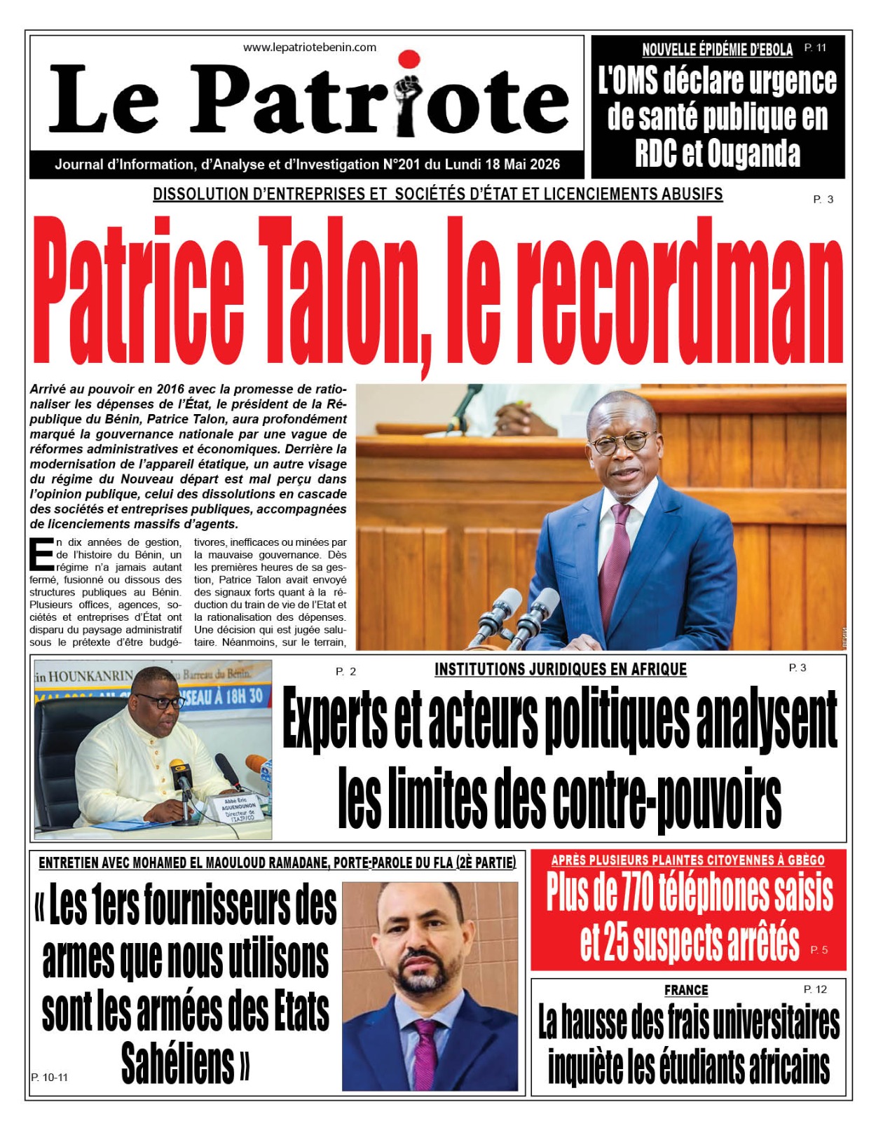 LA UNE