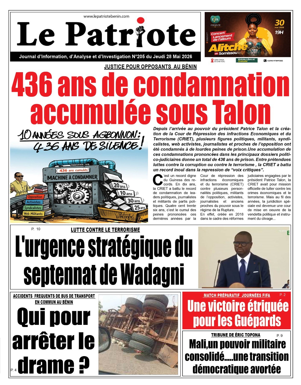 la une