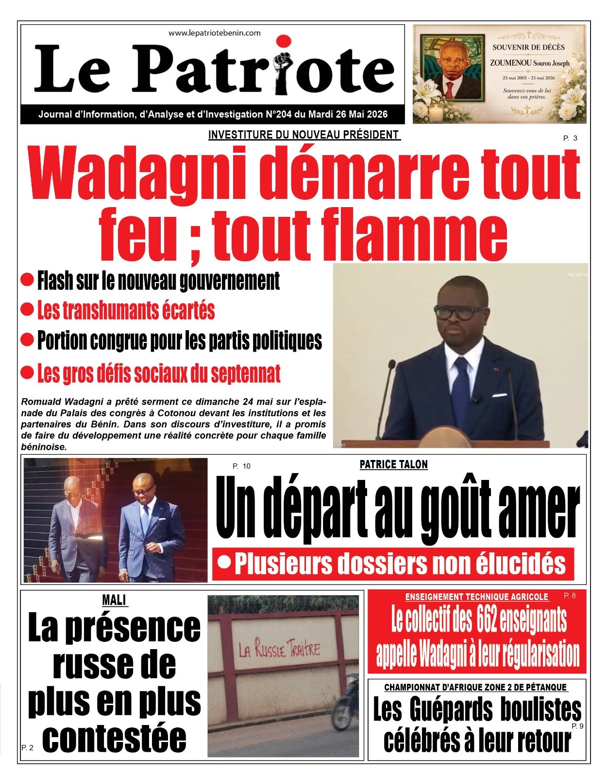 LA UNE