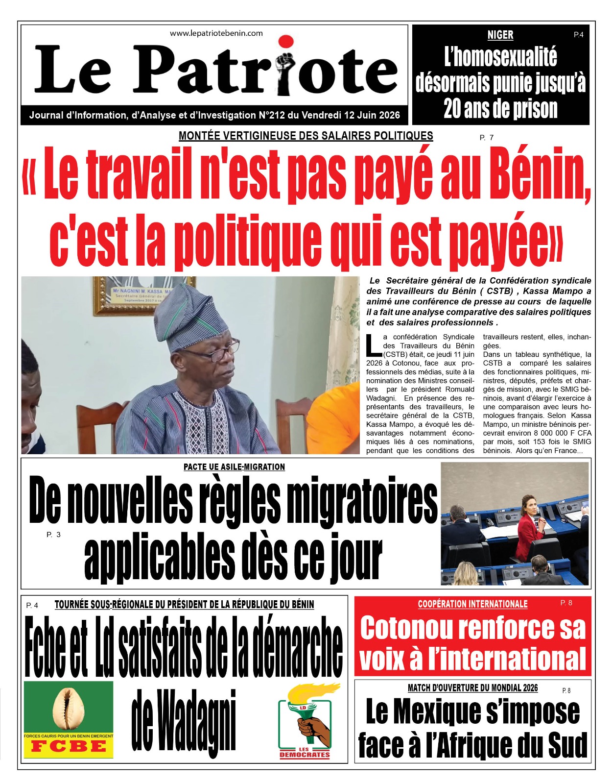 LA UNE