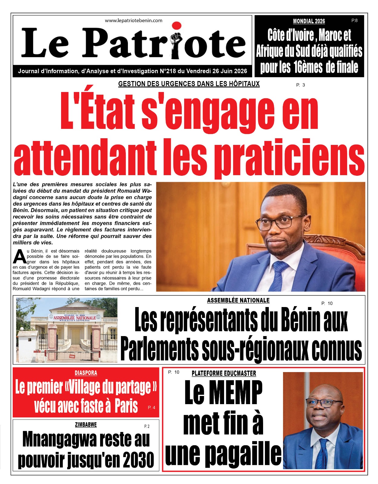 LA UNE