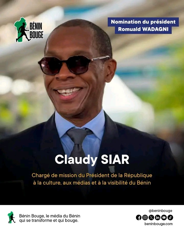 Bénin : Claudy Siar nommé chargé de mission à la Présidence