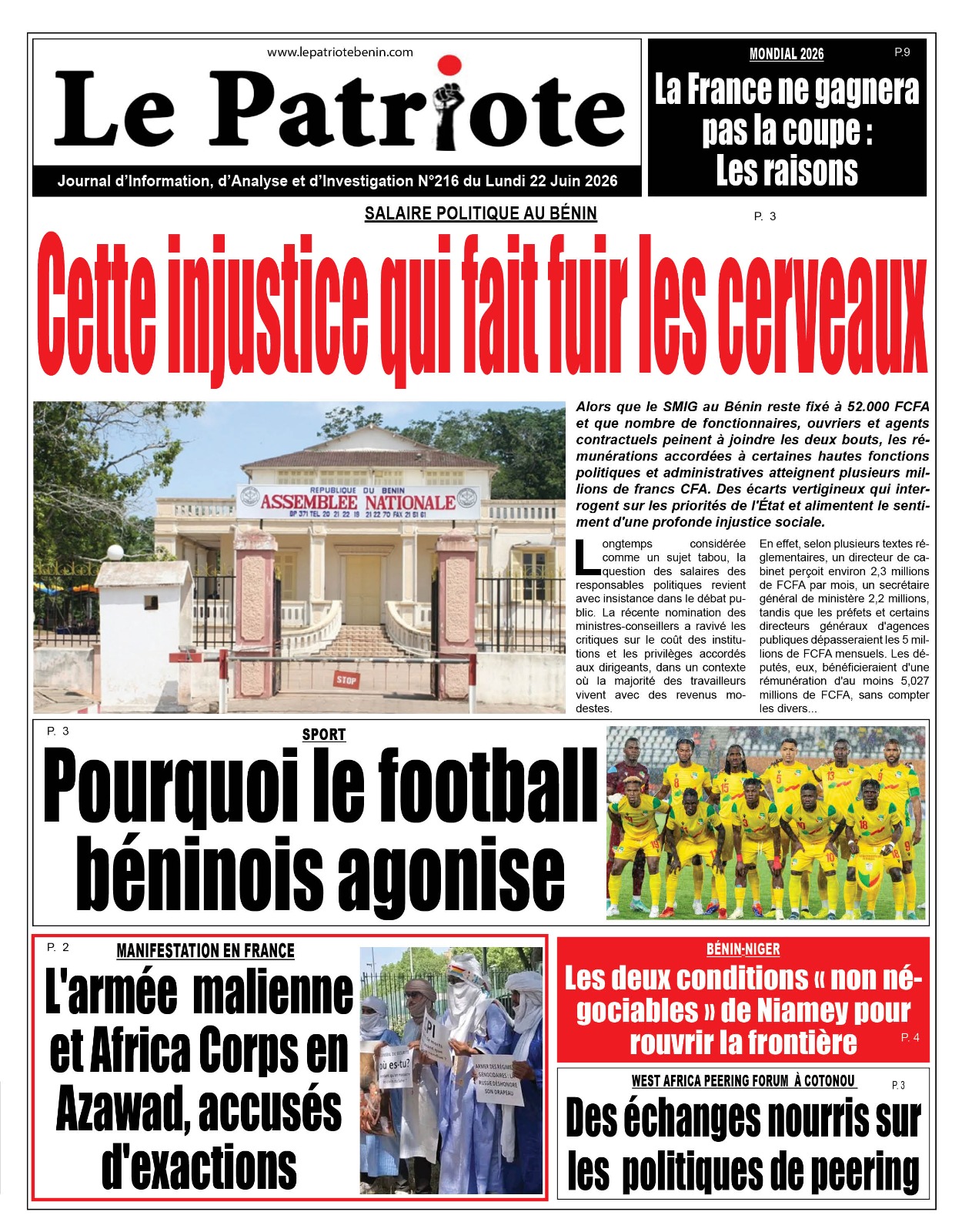 LA UNE