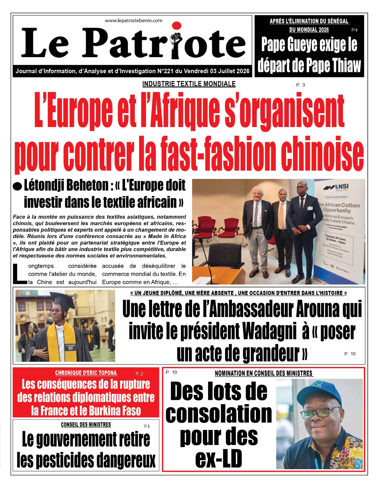 LA UNE