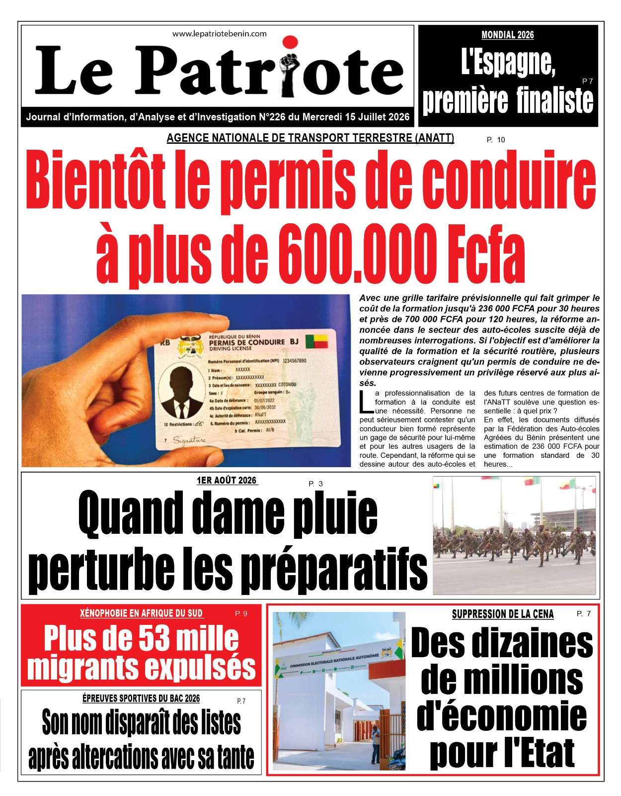 LA UNE