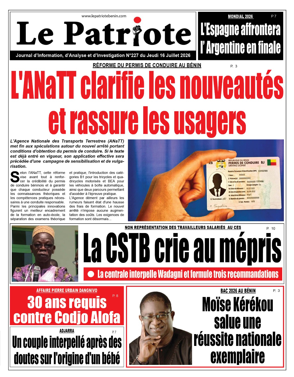 LA UNE
