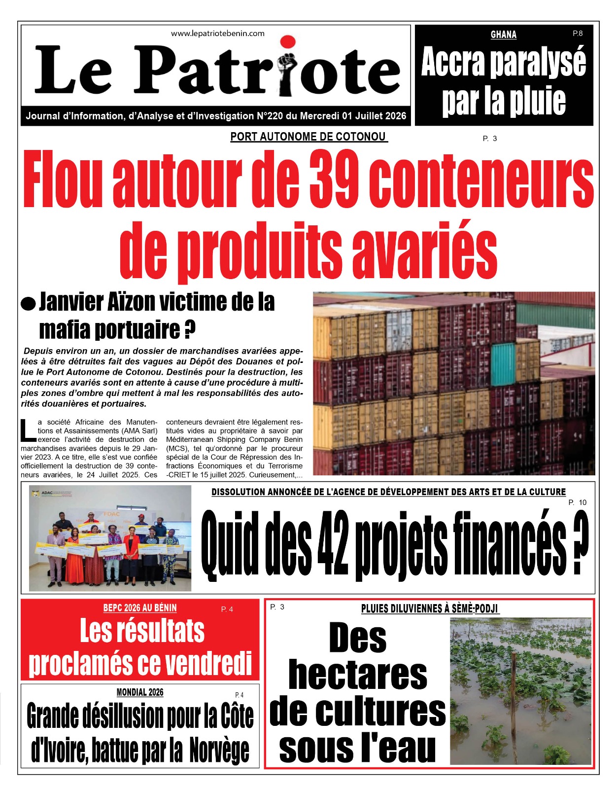 LA UNE