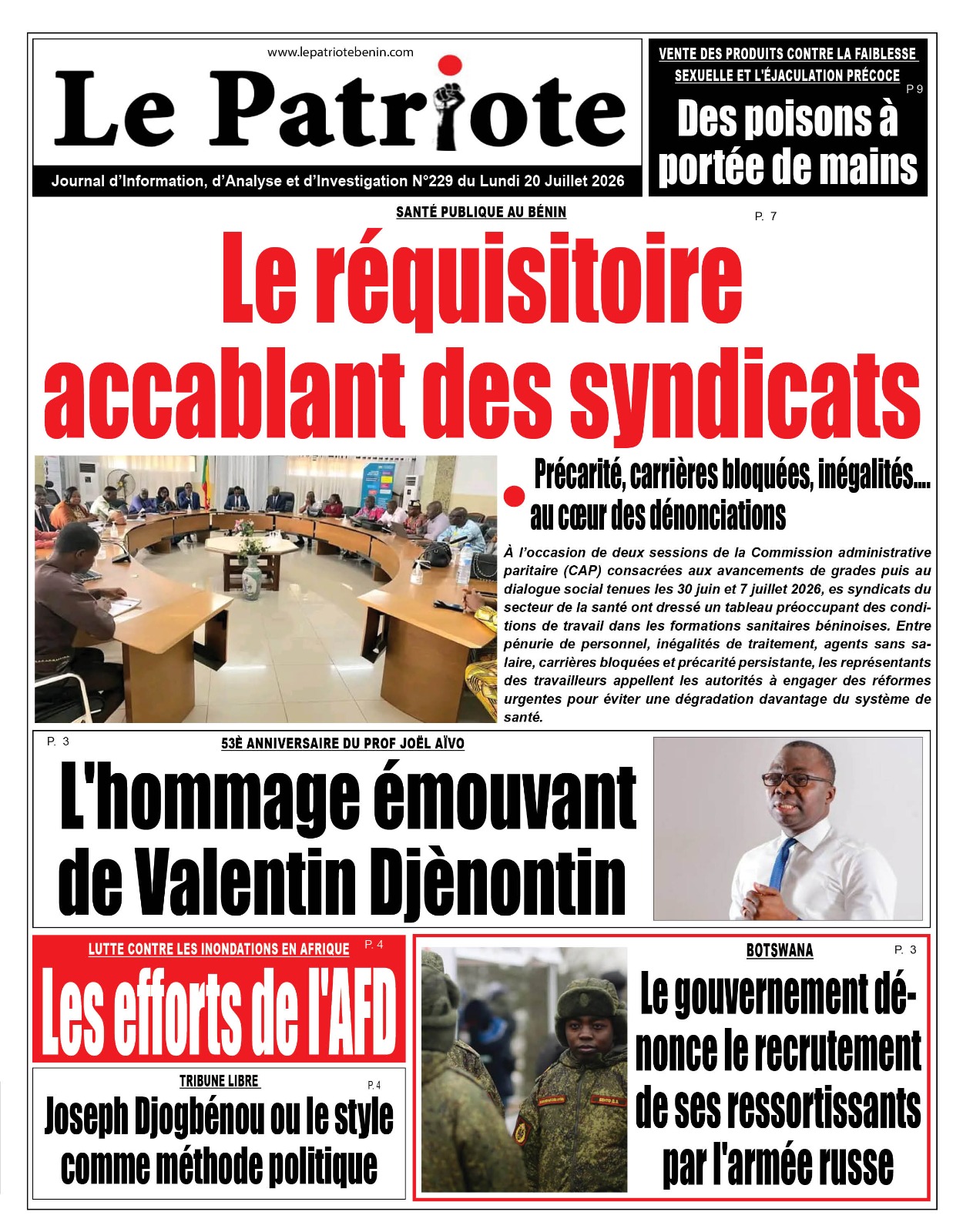 la une