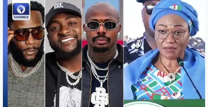 ‎Nigéria : la Première dame appelle Davido, Burna Boy et Asake à soutenir les plus démunis
