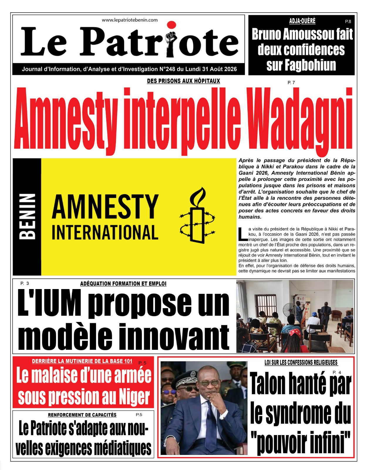 LA UNE