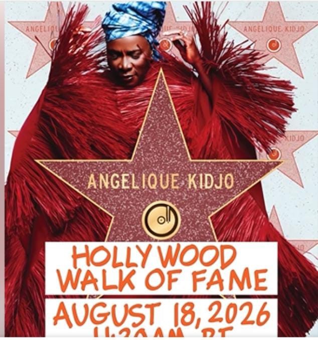 Distinction sur le Hollywood Walk of Fame : Angélique Kidjo : première noire africaine à l'honneur