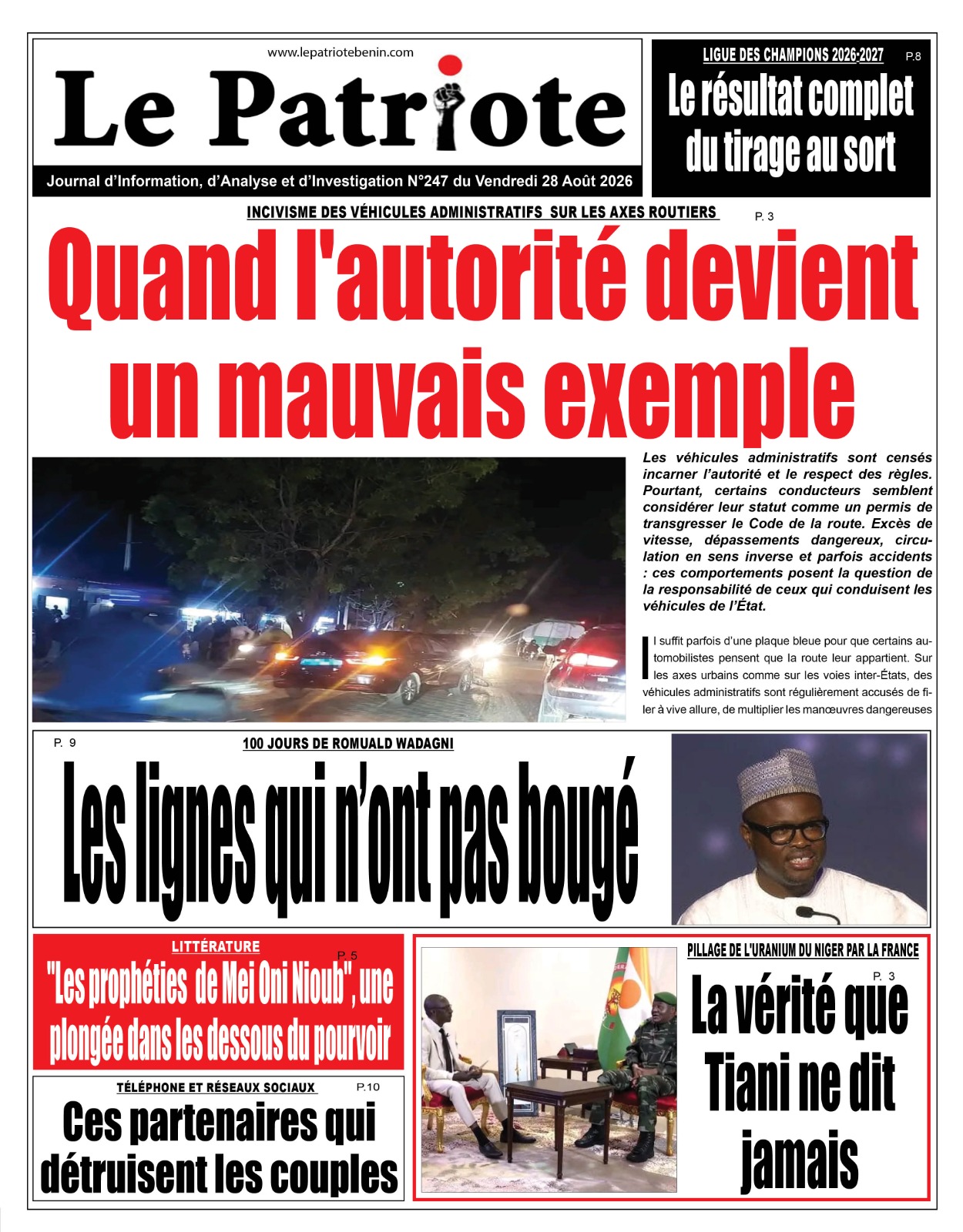 LA UNE