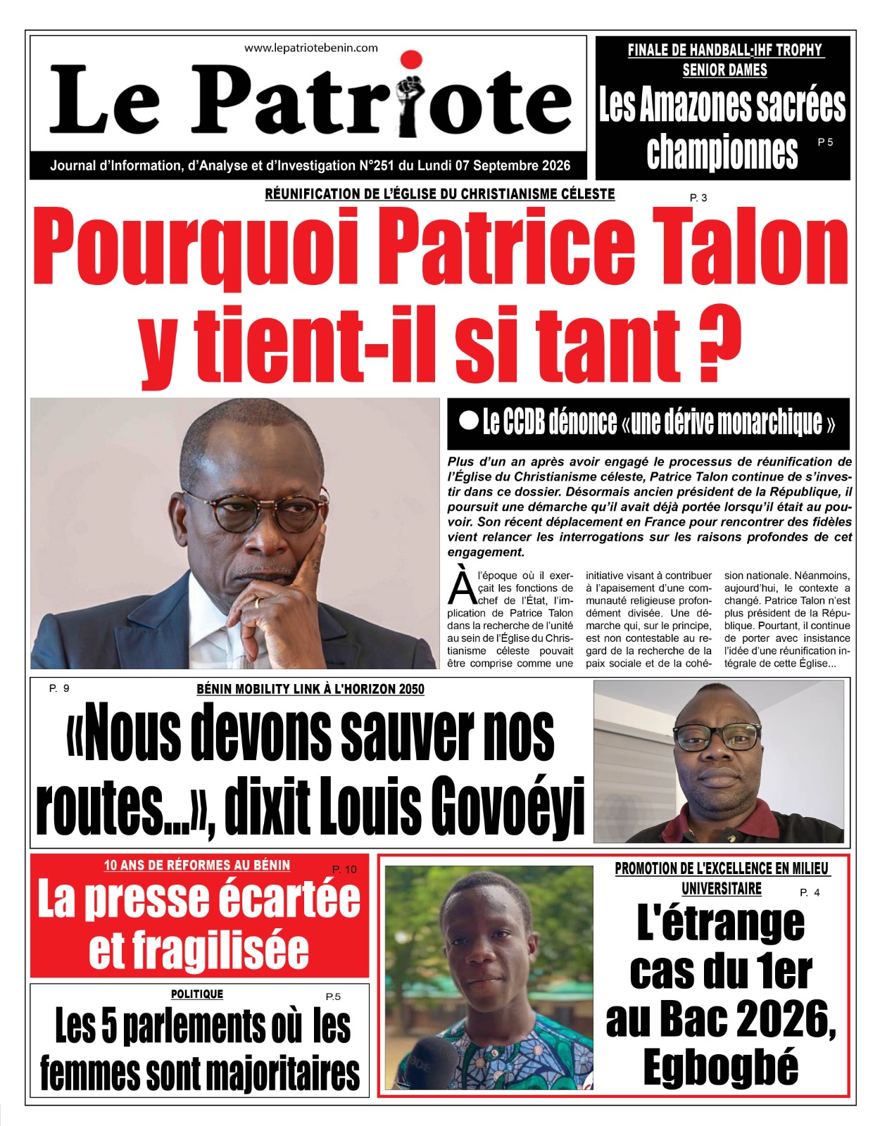 la une