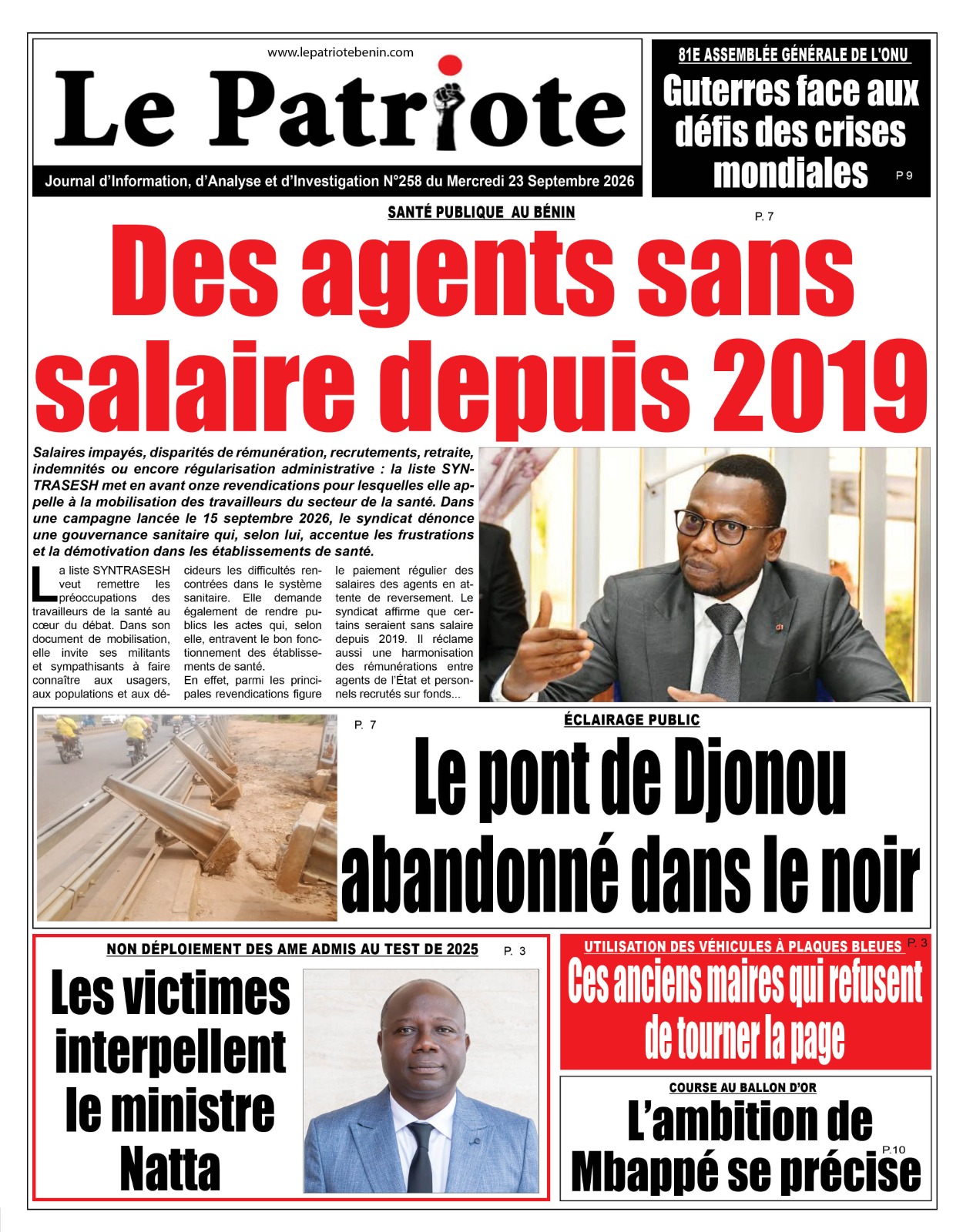 LA UNE